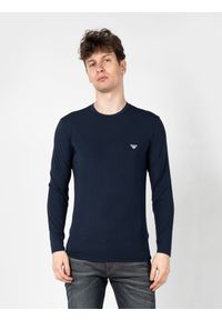 Emporio Armani Longsleeve | 1119843-F511 | Mężczyzna | Granatowy. Okazja: na co dzień. Kolor: niebieski. Materiał: elastan. Długość rękawa: długi rękaw. Styl: casual, elegancki #3