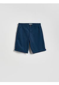 Reserved - Bawełniane szorty - granatowy. Kolor: niebieski. Materiał: bawełna #1