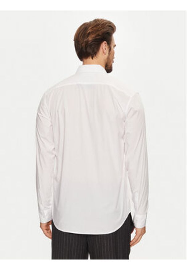 Karl Lagerfeld - KARL LAGERFELD Koszula 605911 551671 Biały Regular Fit. Typ kołnierza: dekolt w karo. Kolor: biały. Materiał: bawełna