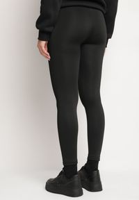 Born2be - Czarne Legginsy Sportowe z Wysokim Stanem Pierra. Okazja: do pracy. Stan: podwyższony. Kolor: czarny. Długość: długie. Styl: sportowy #6