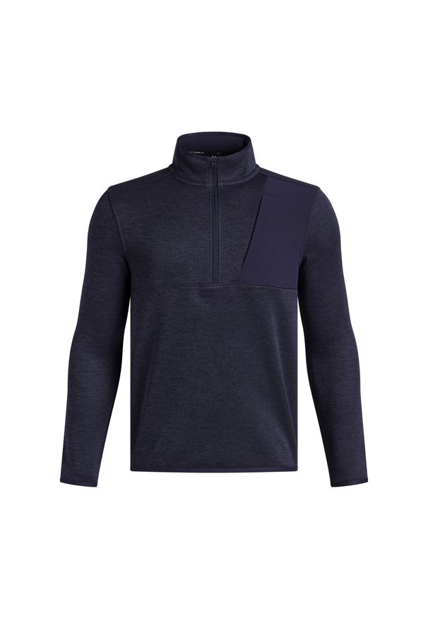 Bluza dziecięca z zamkiem błyskawicznym 1/4 Under Armour Drive Hybrid Storm. Typ kołnierza: golf. Kolor: niebieski. Sport: golf