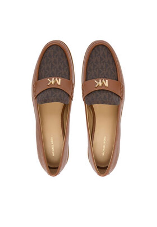 MICHAEL Michael Kors Loafersy Lec Loafer 40F5LXFP1B Brązowy. Kolor: brązowy. Materiał: skóra