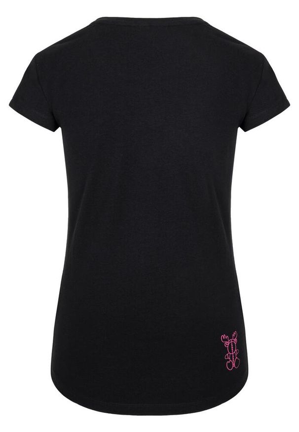 Damski bawełniany t-shirt Kilpi ALBION-W. Kolor: czarny. Materiał: bawełna
