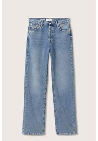 mango - Mango jeansy Kaia damskie high waist. Stan: podwyższony. Kolor: niebieski #2