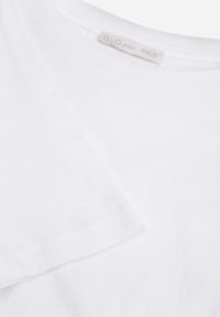 Renee - Biały T-shirt Errona. Kolor: biały. Materiał: jeans, dzianina. Długość rękawa: krótki rękaw. Długość: krótkie #7