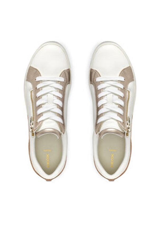 Geox Sneakersy D Blomiee D466HJ 05422 C1R8Z Biały. Kolor: biały. Materiał: skóra