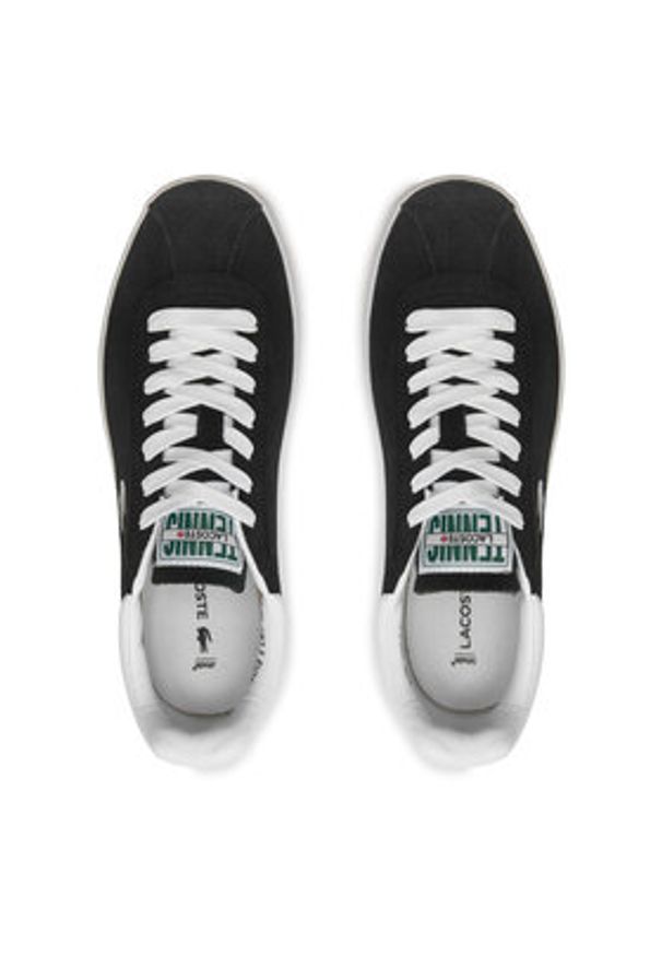 Lacoste Sneakersy Basehot 746SFA0055 Czarny. Kolor: czarny. Materiał: zamsz, skóra