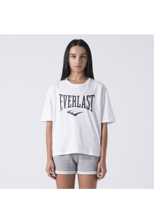 EVERLAST - Ikoniczna Koszulka Z Logiem Biel Bawelna. Kolor: biały. Długość: krótkie