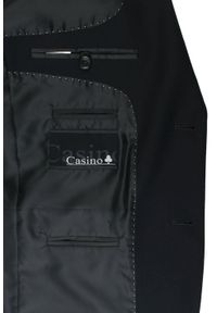 Taliowany Garnitur na Wesele lub Studniówkę - Casino - Ciemny Granat. Materiał: wiskoza, poliester. Wzór: gładki #15