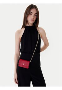 TOMMY HILFIGER - Tommy Hilfiger Torebka Th Icon Card Holder W/Chain AW0AW18248 Czerwony. Kolor: czerwony. Materiał: skórzane #1