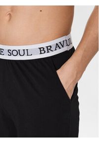 Brave Soul Szorty piżamowe MLWB-149KEV Czarny Regular Fit. Kolor: czarny. Materiał: bawełna