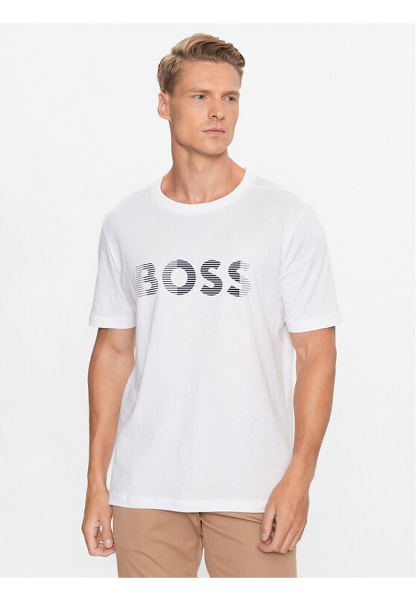 BOSS - Boss T-Shirt 50494106 Biały Regular Fit. Kolor: biały. Materiał: bawełna