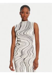 Desigual Bluzka Chiara 25WWTK55 Écru Regular Fit. Materiał: syntetyk