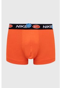Nike bokserki 3-pack męskie kolor pomarańczowy. Kolor: pomarańczowy. Materiał: tkanina, skóra, włókno #3