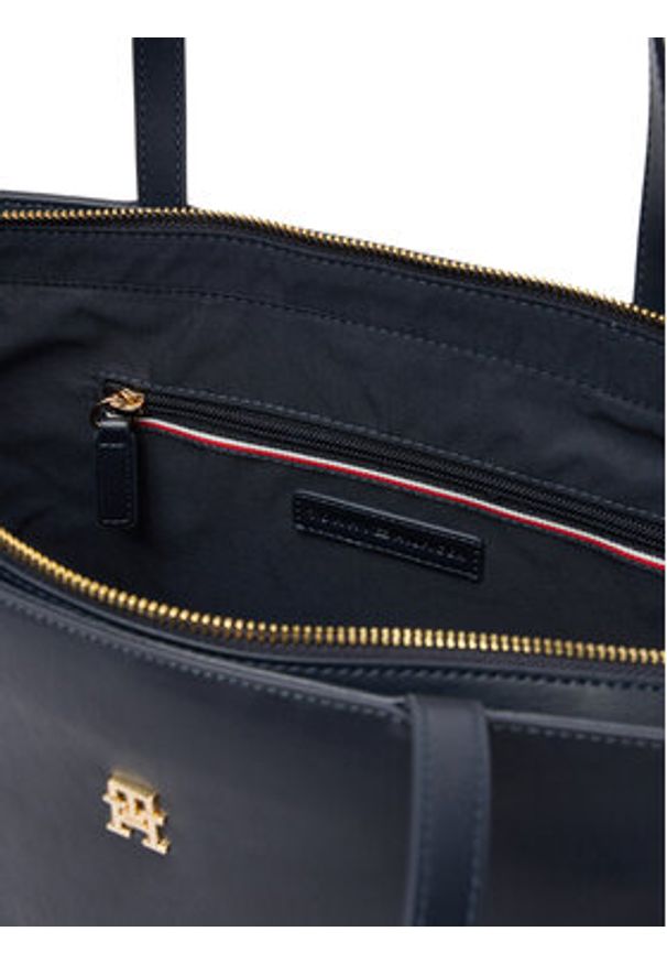 TOMMY HILFIGER - Tommy Hilfiger Torebka Im Latam Corp Tote AW0AW17322 Granatowy. Kolor: niebieski. Materiał: skórzane