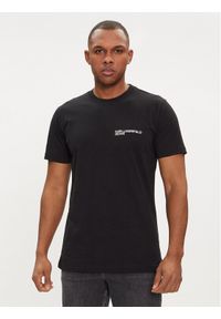 Karl Lagerfeld Jeans T-Shirt 241D1700 Czarny Slim Fit. Kolor: czarny. Materiał: bawełna