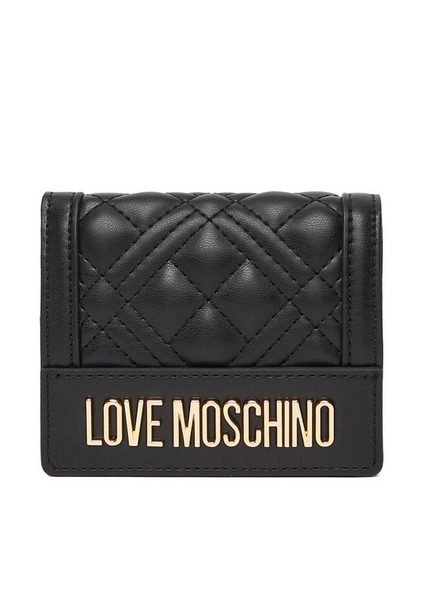 Love Moschino - Mały Portfel Damski LOVE MOSCHINO. Kolor: czarny