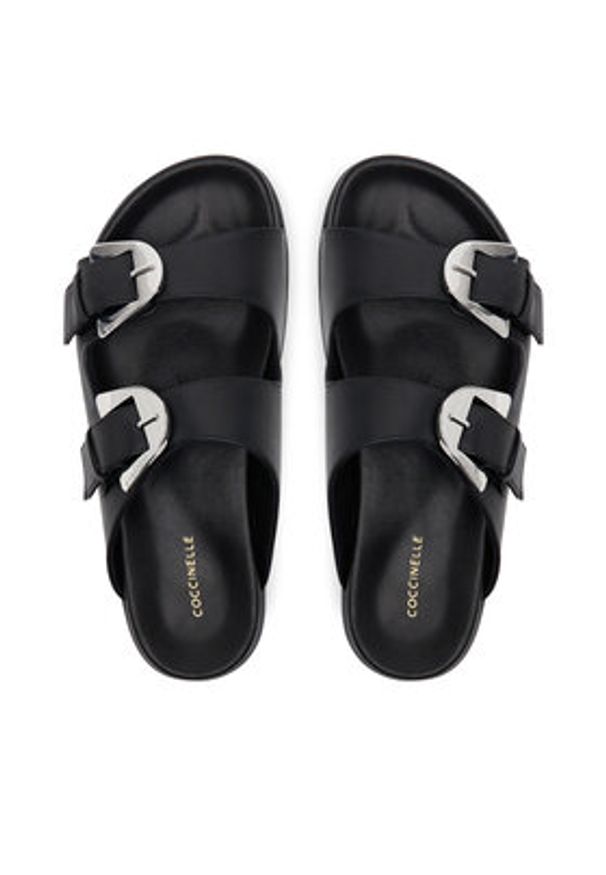 Coccinelle Klapki E4 SOF 17 02 01 Czarny. Kolor: czarny. Materiał: skóra