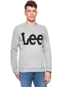Lee - BLUZA MĘSKA LEE LOGO SWS GREY MELE L81QUB37. Wzór: nadruk. Styl: klasyczny #9