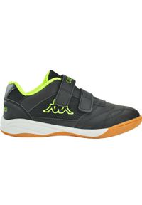 Buty halowe dla dzieci Kappa Kickoff K. Kolor: czarny. Materiał: syntetyk, tkanina, materiał. Sport: turystyka piesza