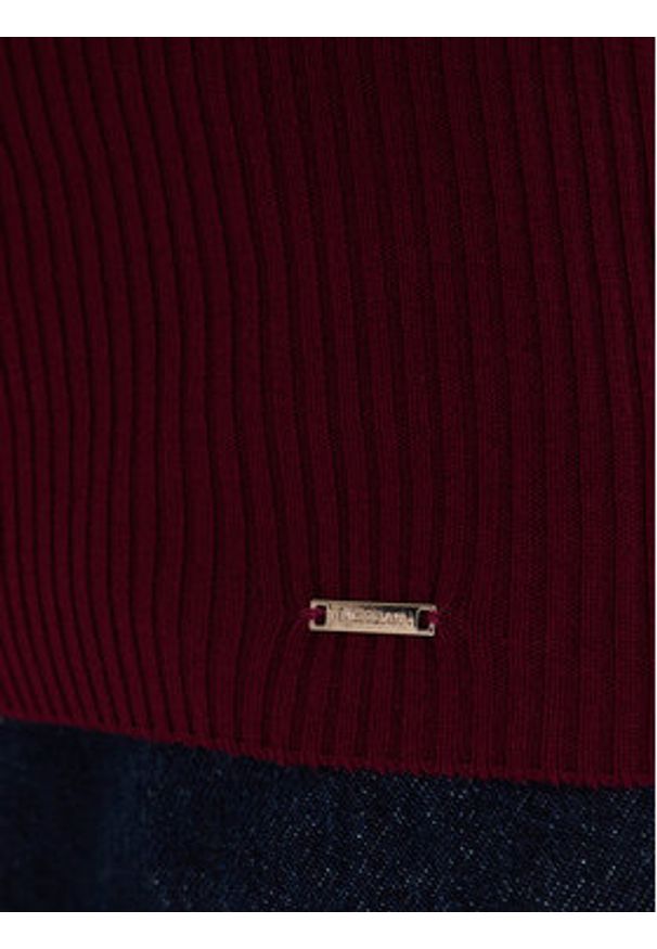 Morgan Golf 132-MENTOS.M Fioletowy Slim Fit. Typ kołnierza: golf. Kolor: fioletowy. Materiał: wiskoza