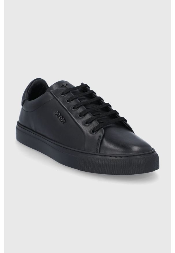 JOOP! - Joop! - Buty skórzane. Nosek buta: okrągły. Zapięcie: sznurówki. Kolor: czarny. Materiał: skóra. Obcas: na obcasie. Wysokość obcasa: niski