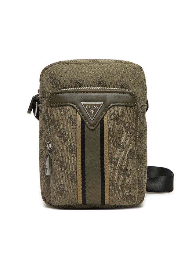 Guess Saszetka HMMIST P5163 Khaki. Kolor: brązowy. Materiał: skóra