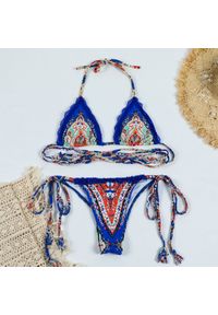 Intica - Strój kąpielowy dwuczęściowy z wiązaniem na plażę Daphna. Kolor: wielokolorowy. Materiał: materiał #1