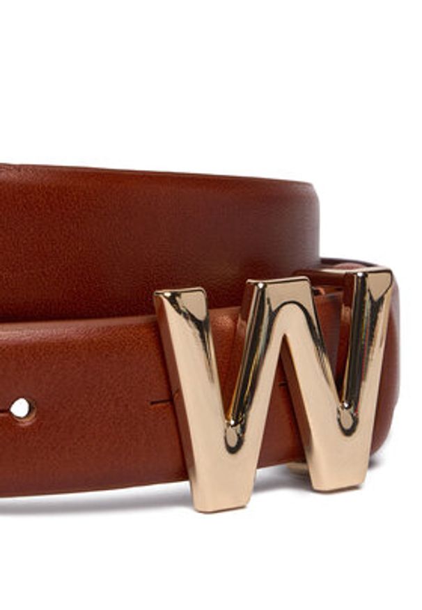 Weekend Max Mara Pasek Damski 2615501034600 Brązowy. Kolor: brązowy. Materiał: skóra