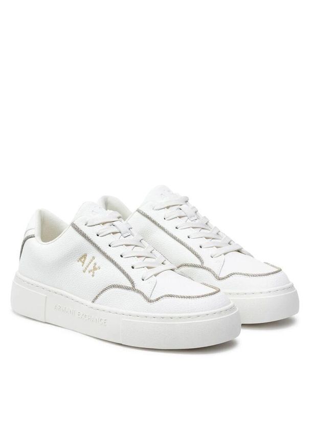 Armani Exchange - Kapcie ARMANI EXCHANGE XDX160 XV888 Biały. Kolor: biały. Materiał: syntetyk, tkanina. Styl: sportowy. Sport: turystyka piesza