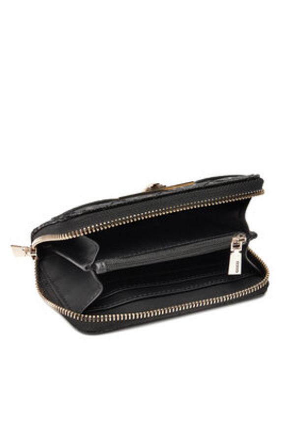Guess Duży Portfel Damski Idra Slg SWGG81 57140 Czarny. Kolor: czarny. Materiał: skóra