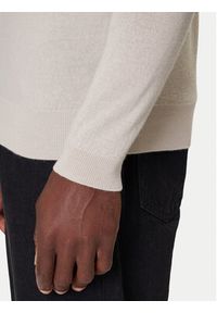 Karl Lagerfeld - KARL LAGERFELD Sweter 655000 554399 Beżowy Slim Fit. Typ kołnierza: dekolt w karo. Kolor: beżowy. Materiał: wełna #4