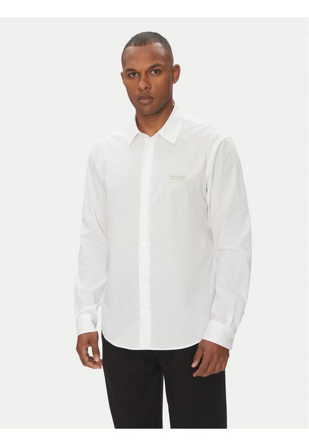 Versace Jeans Couture Koszula 78GALYR1 Biały Slim Fit. Kolor: biały. Materiał: bawełna