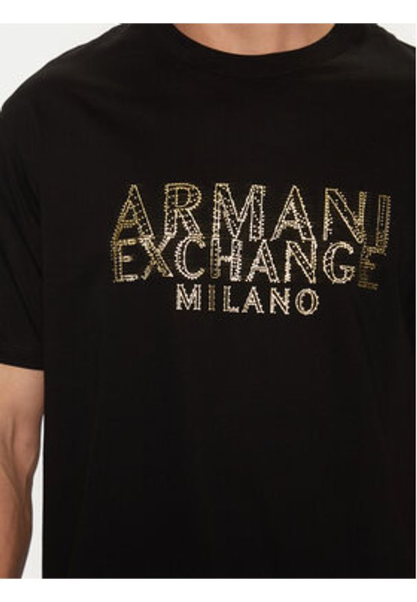 Armani Exchange T-Shirt XM000326 AF10364 UC001 Czarny Regular Fit. Kolor: czarny. Materiał: bawełna