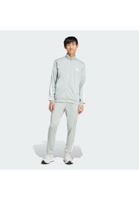 Adidas - Dres Sportswear Basic 3-Stripes Tricot. Kolor: szary. Materiał: dresówka