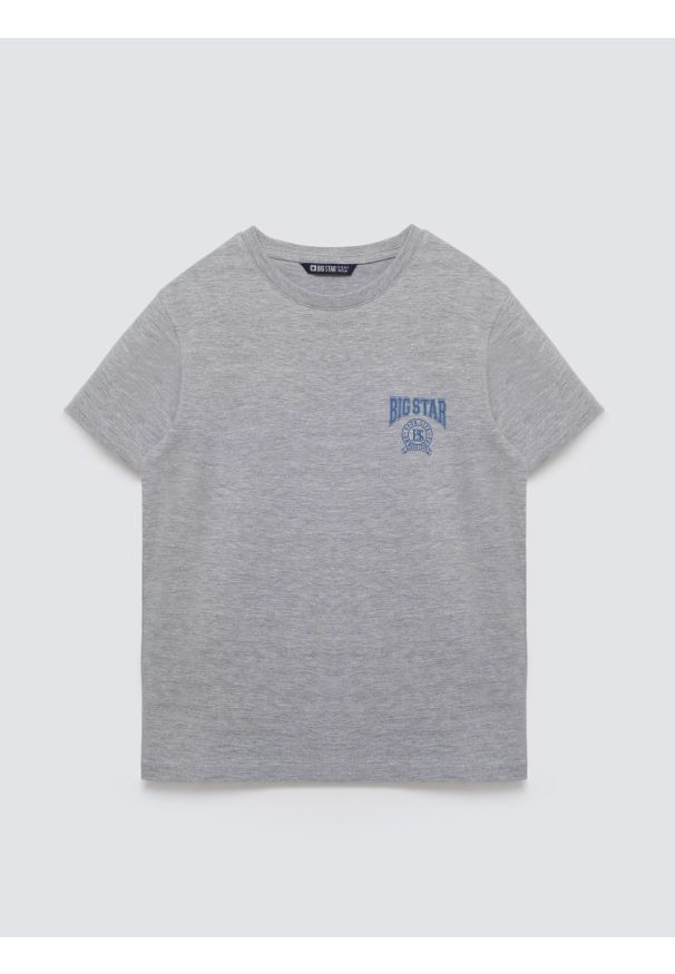 Big-Star - Koszulka chłopięca z nadrukiem szara Rafer 902. Kolor: szary. Materiał: dzianina, materiał, dresówka, skóra, jeans. Wzór: nadruk. Styl: sportowy, klasyczny, młodzieżowy