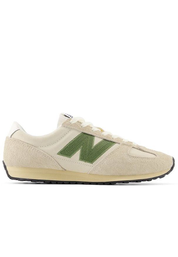 Buty unisex New Balance U4715MR - beżowe. Kolor: beżowy. Materiał: syntetyk, skóra, materiał, zamsz, guma. Szerokość cholewki: normalna. Wzór: jodełka. Sezon: lato