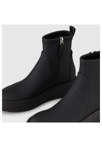 Emporio Armani - EMPORIO ARMANI Czarne botki damskie, Rozmiar 36. Kolor: czarny #4