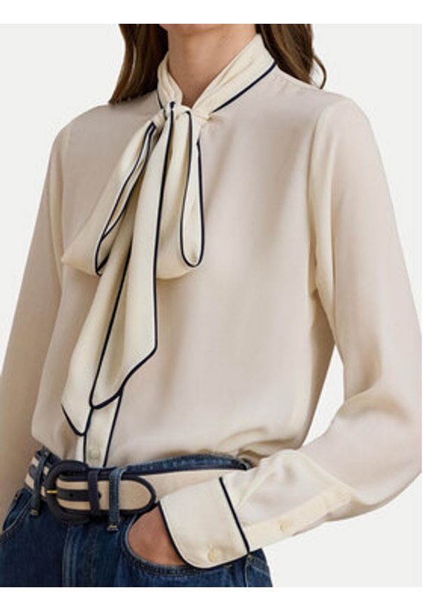 Lauren Ralph Lauren - LAUREN RALPH LAUREN Koszula 200957396003 Beżowy Regular Fit. Kolor: beżowy. Materiał: syntetyk