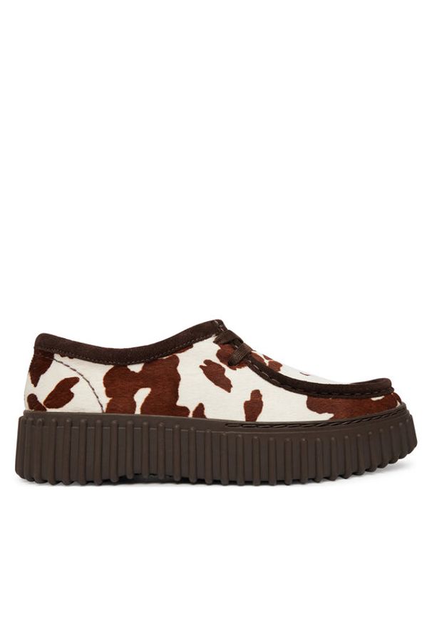 Clarks Półbuty Torhill Bee 26186666 Brązowy. Kolor: brązowy. Materiał: skóra