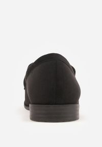 Renee - Czarne Mokasyny z Imitacji Zamszu z Aplikacją w Kształcie Kokardy z Frędzlami Edea. Kolor: czarny. Materiał: zamsz. Wzór: aplikacja. Styl: boho #5