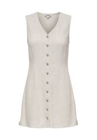 only - ONLY Sukienka codzienna Siesta 15357797 Beżowy jasny Regular Fit. Okazja: na co dzień. Kolor: beżowy. Materiał: wiskoza. Typ sukienki: proste. Styl: casual #3