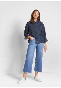 bonprix - Jeansy 7/8 wide fit. Kolor: niebieski #3