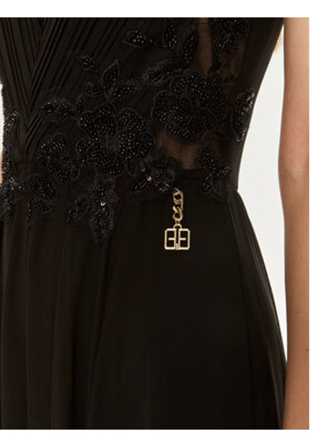 Fracomina Sukienka wieczorowa FQ24SD3027W41201 Czarny Slim Fit. Kolor: czarny. Materiał: syntetyk. Styl: wizytowy