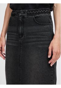 b.young Spódnica jeansowa 20813761 Czarny Regular Fit. Kolor: czarny. Materiał: bawełna #3