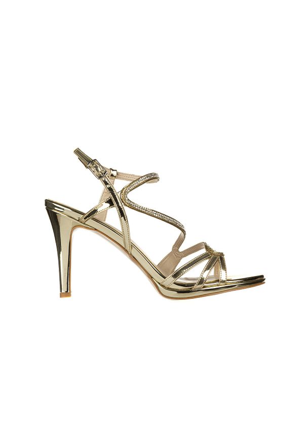 Sandały Bayla-187 587-531 Gold 187046, Złoty, Skóra ekologiczna - 41. Kolor: złoty. Materiał: skóra ekologiczna. Wzór: motyw z bajki. Obcas: na obcasie. Wysokość obcasa: wysoki