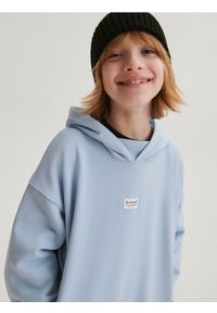 Reserved - Bluza oversize - jasnoniebieski. Kolor: niebieski. Materiał: dzianina, bawełna #1
