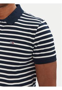 Tommy Jeans Polo DM0DM20676 Granatowy Slim Fit. Typ kołnierza: polo. Kolor: niebieski. Materiał: bawełna