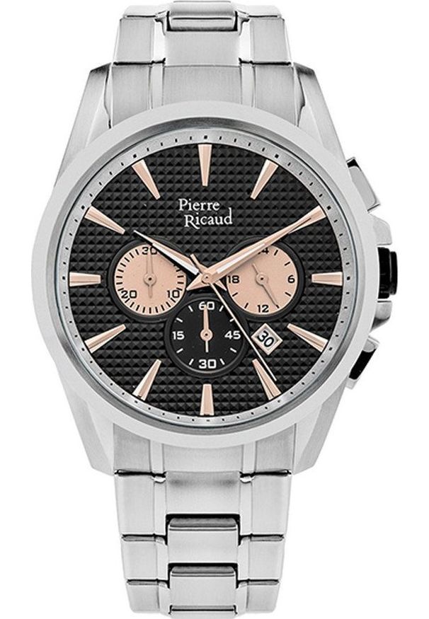 Zegarek Pierre Ricaud Zegarek męski Pierre Ricaud P60017.51R4CH srebrny. Kolor: srebrny