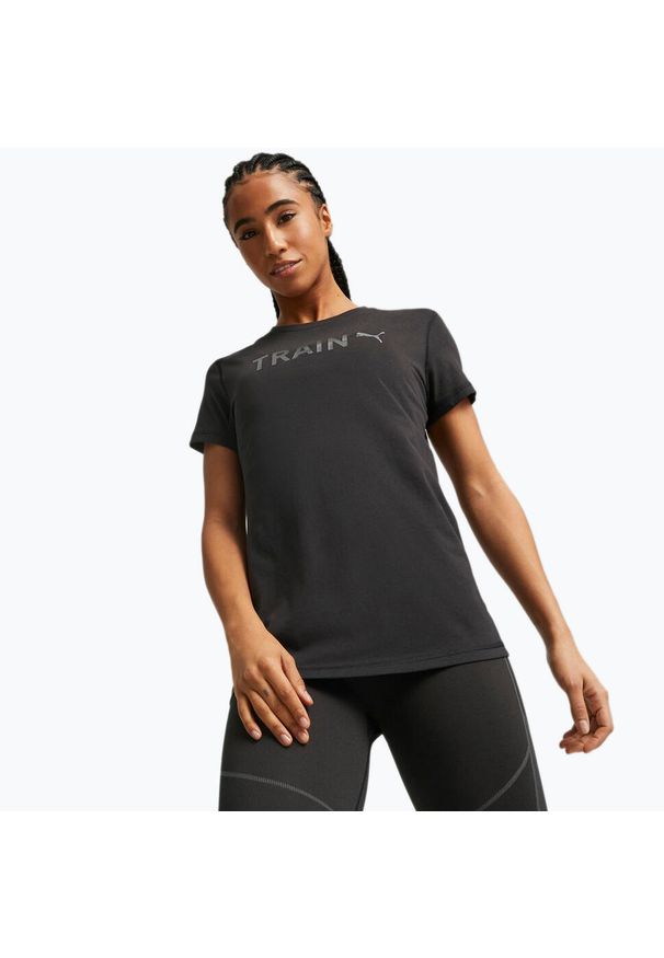 Puma - Koszulka damska PUMA Graphic Tee Training puma. Kolor: czarny. Sport: fitness